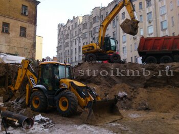 разработка котлована экскаватором JSB-130
